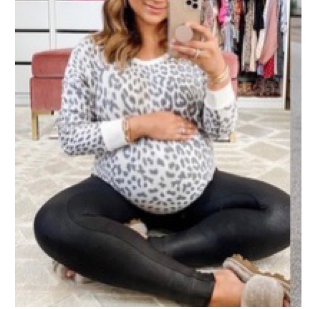 MATERNITY leggings black spanx style solid basic